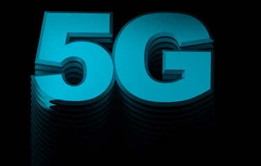 3d illustration of the 5th generation