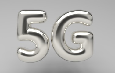 3d illustration of the 5th generation