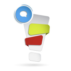 baner szablon wykrzyknik ogłoszenie infografika tekst © vempireart