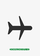 Fototapeta premium Airplane icon, Vector