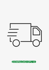 Delivery truck icon, Vector