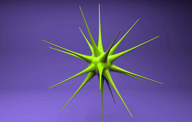 3d illustration of the bacterium virus
