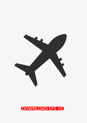 Airplane icon, Vector