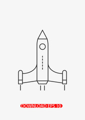 Rocket icon, Vector