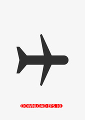 Airplane icon, Vector