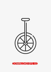 Unicycle icon, Vector