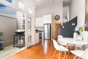 Beautiful, expensive kitchen with beautiful facades