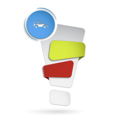 baner szablon wykrzyknik ogłoszenie infografika tekst © vempireart