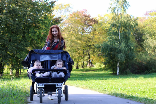 Women Walk Stroller Summer