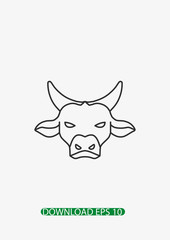 Taurus zodiac icon, Vector