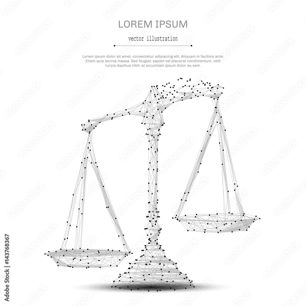 Poster abstract mash line and point scales on white background with an inscription. starry sky or space, co