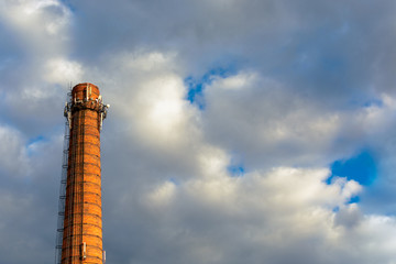 High heating plant chimney
