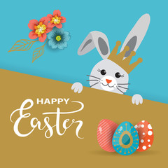 Easter day greeting card, vector