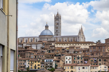 Fototapeta na wymiar View of the old city Siena, Tuscany, Italy
