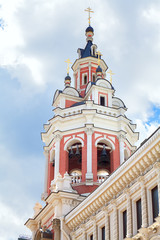 Fototapeta na wymiar Orthodox architecture, domes, cross, bell