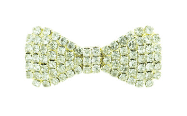 Bow with diamonds on a white background