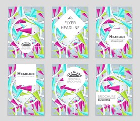 Abstract vector layout background set. For art template design, list, page, mockup brochure theme style, banner, idea, cover, booklet, print, flyer, book, blank, card, ad, sign, sheet,, a4