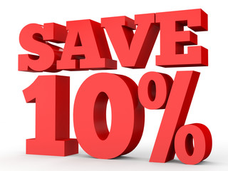 Ten percent off. Discount 10 %.