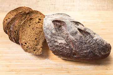 Rye bread closeup