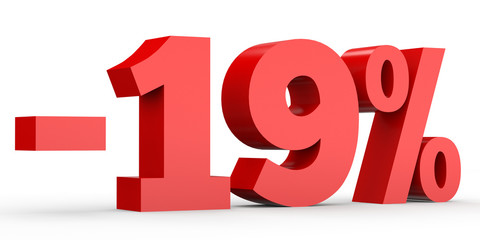 Minus nineteen percent. Discount 19 %.