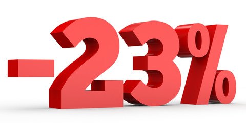 Minus twenty three percent. Discount 23 %.