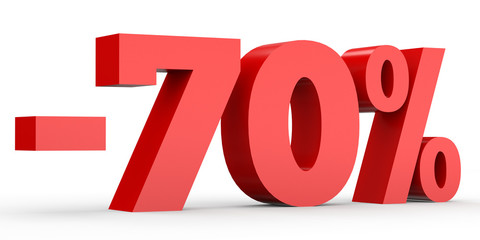 Minus seventy percent. Discount 70 %.