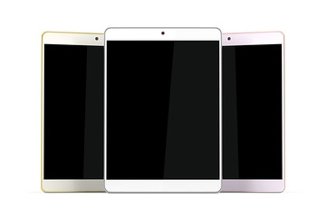 Tablet computers with different colors