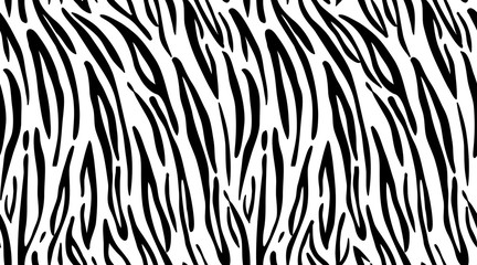 Tiger. Pattern texture repeating seamless monochrome black & white.