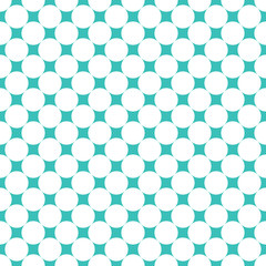 Seamless geometric large dot pattern background. Turquoise pattern.