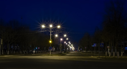 Fototapeta na wymiar Lanterns of a night city 