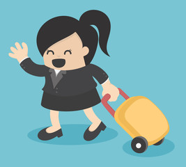 business woman traveling .Travel and tourism. design vector illustration concept