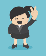 business woman confident Two-finger lift