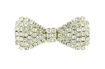 Bow with diamonds on a white background
