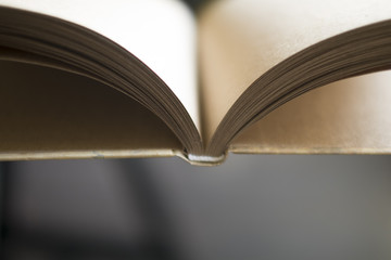 unfolded notepad with beige paper 