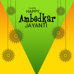 Dr. B. R. Ambedkar Jayanti. - obrazy, fototapety, plakaty