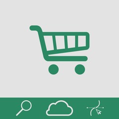 shopping cart icon stock vector illustration flat design