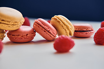 Close up image of delicious colorful, sweet cookies.