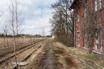 Abandoned and rusty railway.