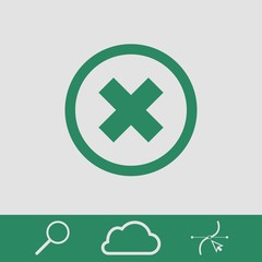 Obraz premium delete icon stock vector illustration flat design