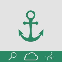 anchor icon stock vector illustration flat design