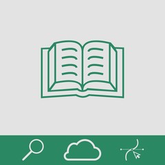 book icon stock vector illustration flat design