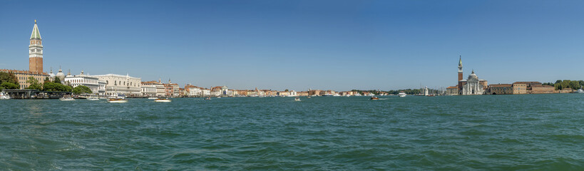 Fototapeta premium Beautiful panoramic view from San Marco square to San Giorgio Maggiore island, Venice, Italy