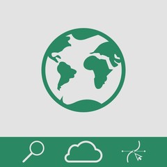 Earth icon stock vector illustration flat design