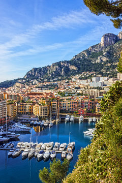 Monaco and Monte Carlo principality marina resort, south of France