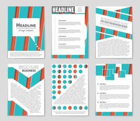 Obraz premium Abstract vector layout background set. For art template design, list, page, mockup brochure theme style, banner, idea, cover, booklet, print, flyer, book, blank, card, ad, sign, sheet,, a4