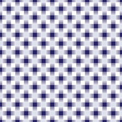 Seamless geometric interwoven blue check pattern