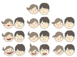 カップル　表情　喜怒哀楽