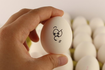 Fototapeta na wymiar emotional egg