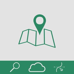 navigation icon stock vector illustration flat design