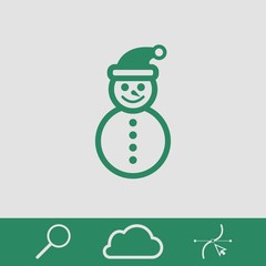 snowman icon stock vector illustration flat design